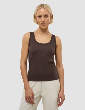 Shaping New Tomorrow - Dame - Rib Tank Top - Espresso - Størrelse L