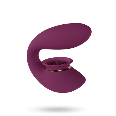 Shots: Twitch 3 - Rechargeable Vibrator and Suction - Burgundy - Vuxen.dk: For hende