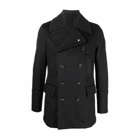 Lardini Double-Breasted Coats Sort, Herre Uldfrakker