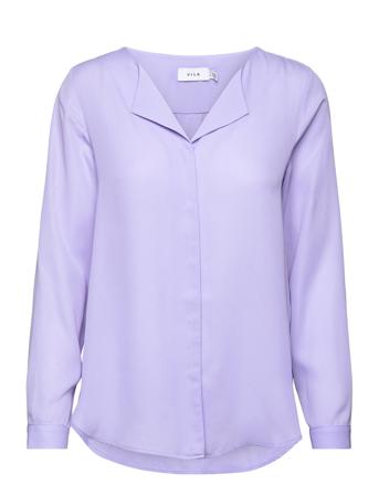 Vilucy L/S Shirt Bluse Langermet Lilla Vila