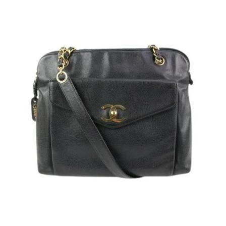 Chanel Vintage, Pre-owned Leather chanel-bags Zwart, Dames, Maat:ONE Size