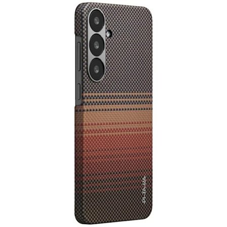 PITAKA Mobilskal till Galaxy S25 MagSafe Moonrise Tactile Woven - Sunset