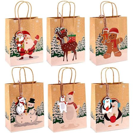 Et sæt med 24 julegaveposer