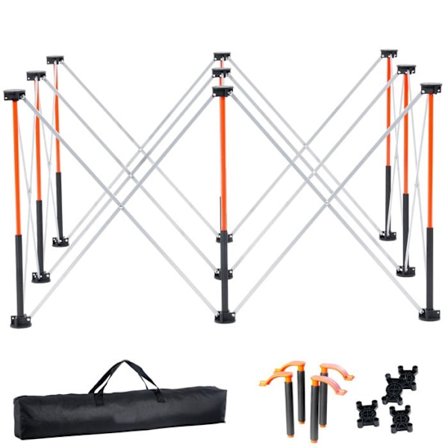 Sammenklappelig chassis til arbejdsbord 126,6x66,5 cm-Duoku-Robust arbejdsstøtte 1135 kg-Ideel til garage og værksted