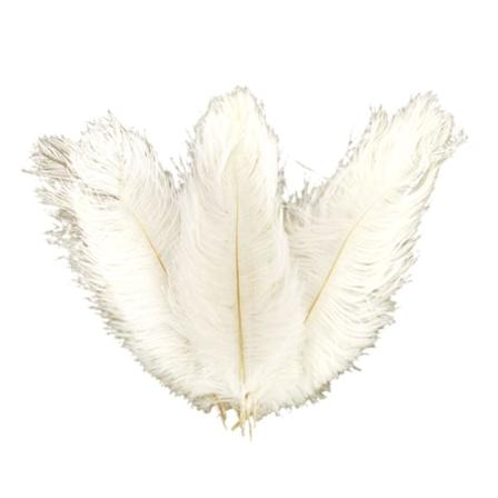 10 stk strutsfjører Plume Centerpiece Bryllupsfest Borddekorasjon 30-35cm Hvit White