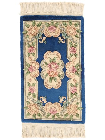 52X87 Tapis D'orient Chinois 90 Line Beige/Bleu Foncé (Laine, Chine)