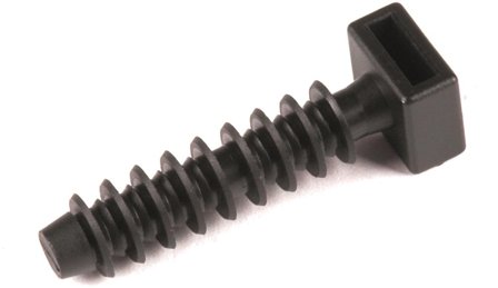 Hellermann Tyton 151-80110 Buntebåndfeste med plugg, 100-pakning, Installasjonsmaterial