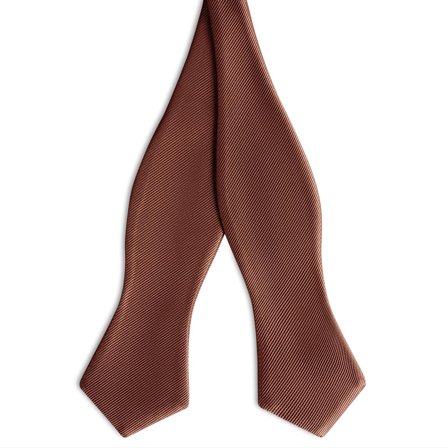 Terracotta Self-Tie Grosgrain Diamond Tip Bow Tie for Men - Self-tie bow ties