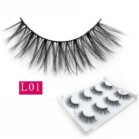 Merisdel 3D-minkvipper (4-PAK) Svart L01