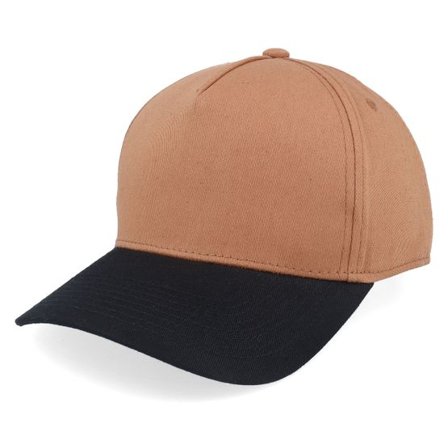 Equip - Brun adjustable Keps - Blank Caramel/Black A-frame Adjustable @ Hatstore