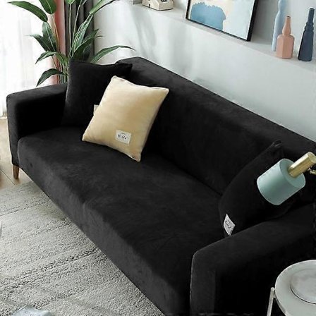 Sammet Plysch Sofföverdrag Elastiskt Tjockt Stretch Fåtöljöverdrag Hörnsofföverdrag För Vardagsrum L-formad 1 /2 /3 /4 Sits