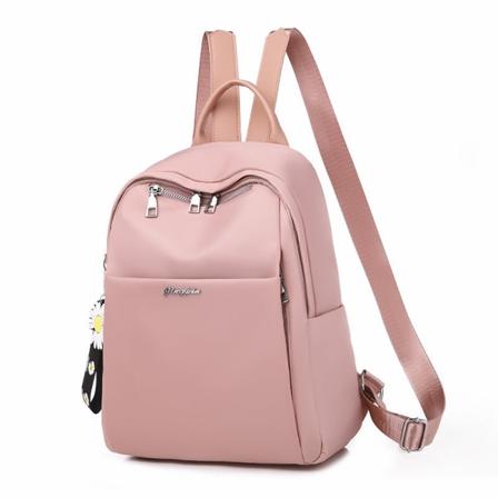 Kvinder pige rygsæk skuldertaske skoletaske Koreansk Fresh Candy Oxford Cloth Lightweight Casual Pink