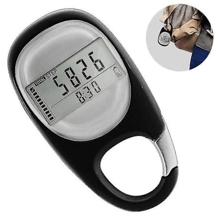 3D Digital Enkel Klips-på Skritteller Gangavstandsmåler