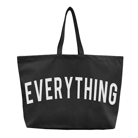 Store Tote Bags Lerret Håndvesker SVART