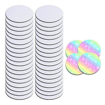 60 stk. sublimeringsblanke underkopper, farvesublimering DIY håndværk runde blanke underkopper, bilfirma