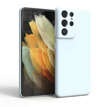 Tynd hvid galakse S22 Ultra Shell Mobile Shell med linsedæksel