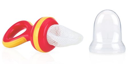 Nûby Fruit Nibbler/Spisenet Frisk Frugt og Grønt Rød, Børn & Forældre, Spisetid, Tilbehør