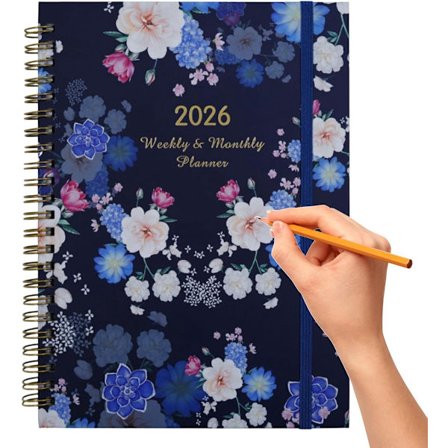 A5 Ringperm Ukentlig Agenda 2026 Dagskalender for Forretningsbruk Skole og Profesjonell Planlegger Organizer for Møter og Studier med År Måned og