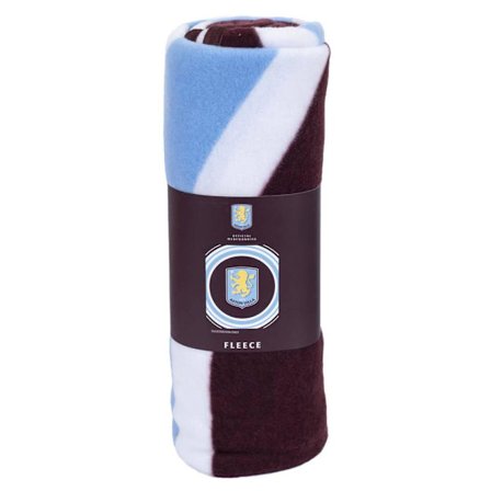 Aston Villa FC Fleece Pulse Filt 150cm x 125cm Blå/Vinröd/G
