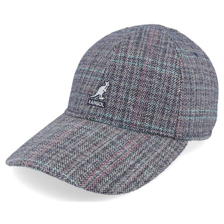 Kangol - Blau unconstructed Cap - Warped Herringbone Baseball Navy/Grey Dat Cap / Unstructured @ Hatstore