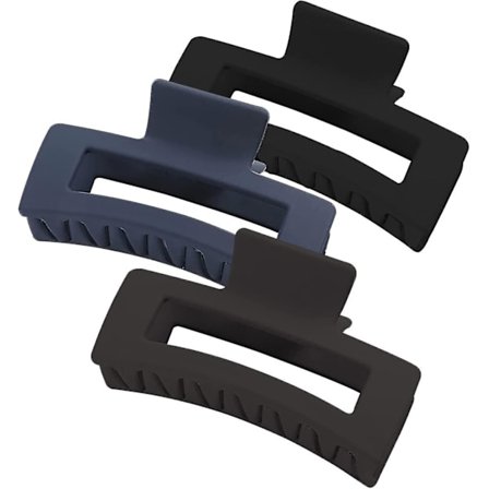 Hårklemmer, farverige hårklips til tykt, tyndt og krøllet hår, stærke og stabile franske design, velegnet til kvinder og pigers frisuretilbehør (3 stk