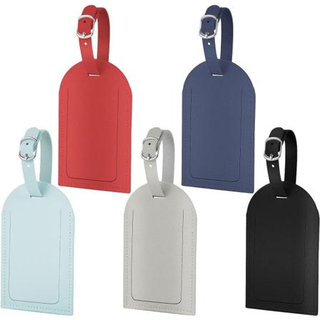 5 stk. bagagemærker, vandtæt PU-læder kuffertmærke bagage T