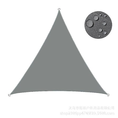 2x2x2 M Hdpe Kolmionmuotoinen Aurinkosuoja - Parveke Puutarha Peite Harmaa