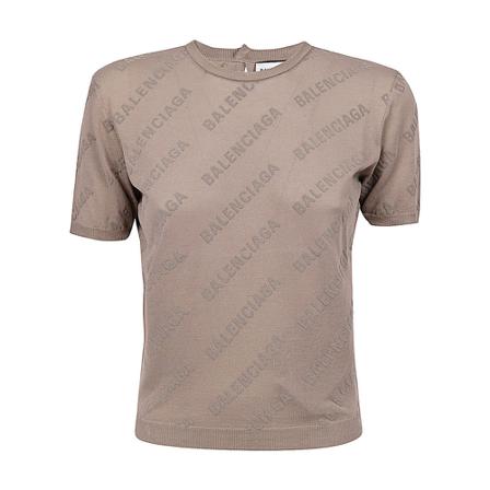 Balenciaga, T-Shirts Beige, Dames, Maat:M