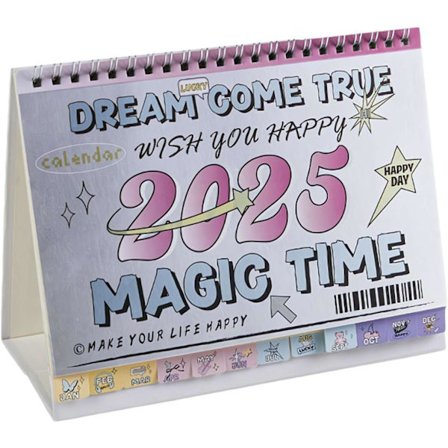 2025 Småbordskalender, Stående Bordskalender, Bordskalender 2025 Stående Flip, Skrivbordskalender 2025 med Memo Sidor, Helgdagar