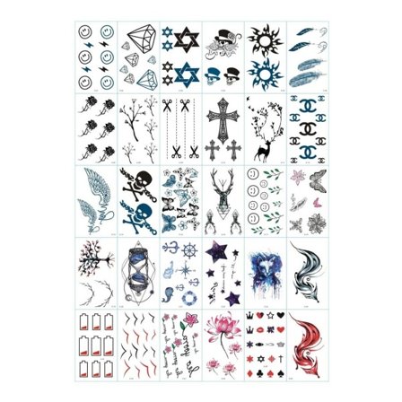 30 st tillfälliga tatueringar Fake tattoos fake fake tattoo flerfärgad stil1