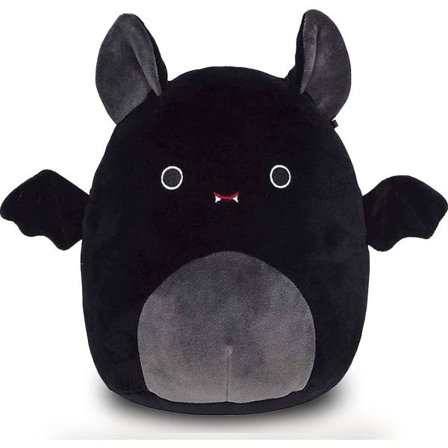 Squishmallow Flaggermus Leke 12 tums Squishmallows Store Dyr Plysjdukke, Kosedyr, Helgdag Fødselsdag Halloween Hjemmedekorasjonsgave (Svart, 30 cm) 