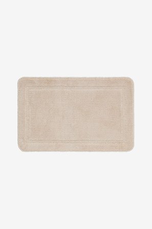 KM Home - Kylpymatto Frame - Luonnonväri - Kylpyhuonematot - 67X110 - - Homeroom