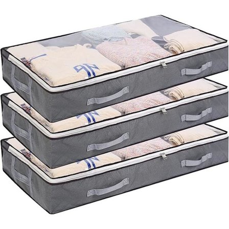 3 kpl, 60*45*15 cm, sängynaluslaatikot, kokoontaitettava vaatepussi