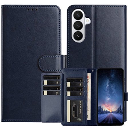 Samsung Galaxy S26 Pro Plånboksfodral Konstläder Folio Flip - Blå