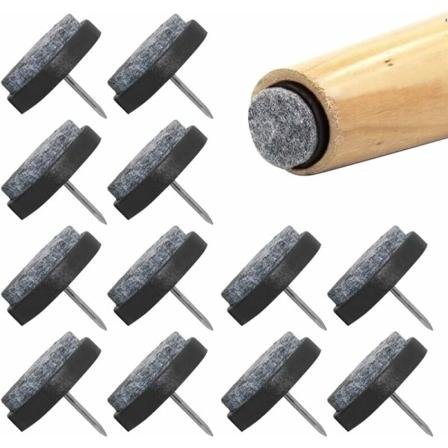 12 stk spikermøbelputer filt spikermøbelstolputer møbelstolbeskyttere bordbenbeskyttere (28 mm)