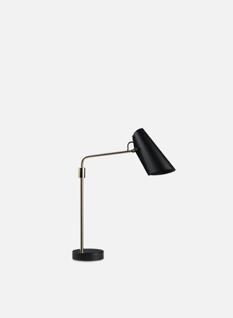 Birdy bordlampe swing H55 - sort/messing