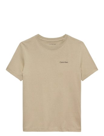 Calvin Klein Chest Inst.logo Ss T-Shirt - Beige - 152
