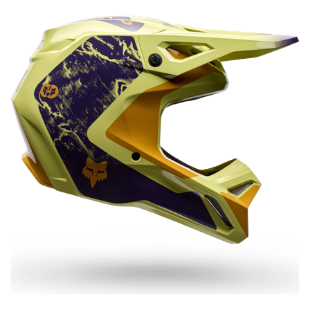 FOX V1 Image Print MX Helmet Pear Yellow XL