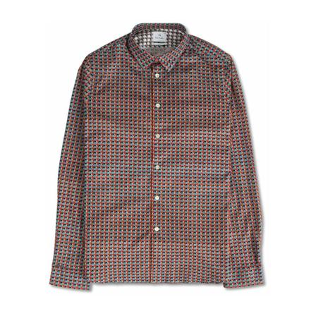 PS By Paul Smith L/S Slim Fit Shirt Cube Foxes Rød, Herre Skjorter