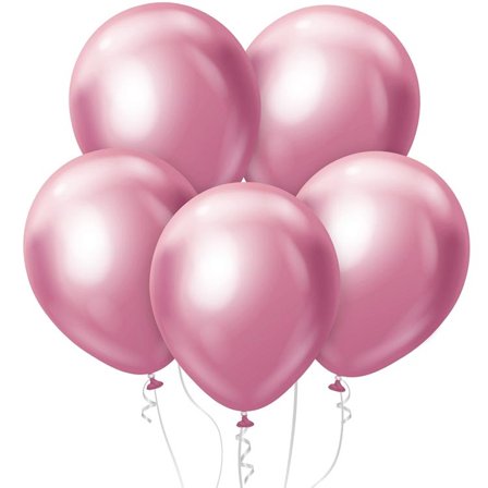Platinumballonger Rosa 5-pack