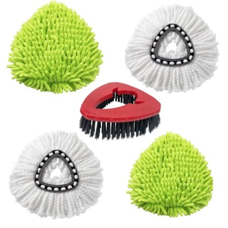 Spin Mopp Hode Med Gulv Scrubber og Chenille Duster