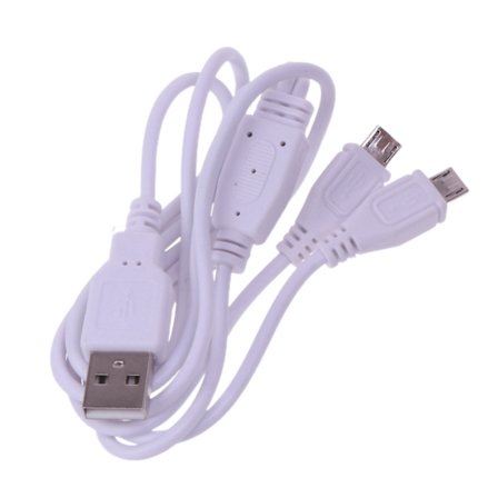 USB till Dual Micro USB 2in1 Y splitterkabel Höghastighetsladdningskabel