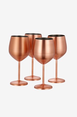 Oak & Steel - Vinglas mat 4-pak - Rosa - Vinglas - Fra Homeroom