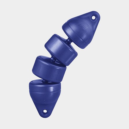 Pare-battage articulé pour Bateaux pneumatique rigide / canot pneumatique Plastimo Articulated RIB, 48 cm, Ø12 cm, bleu + ligne de pare-battage Ø5 mm 