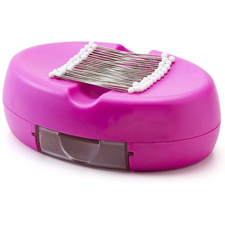 Magnetisk nålepudesæt med skuffe (Fuchsia)