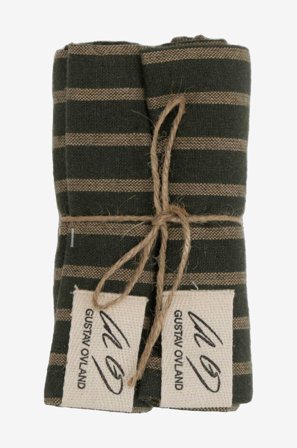 Gustav Ovland - Serviett Akira 2-pakning - Grønn - Servietter - 45X45 - Fra Homeroom