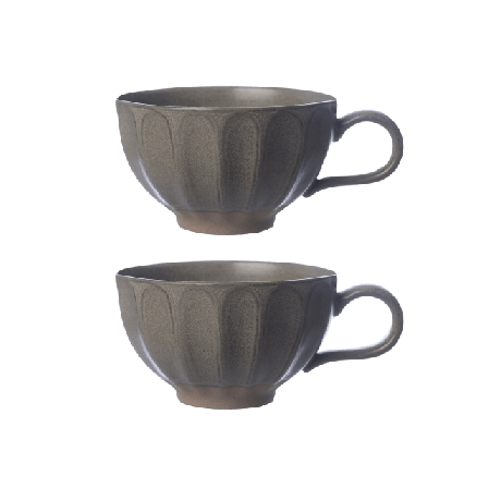 ERNST Tekopp stengods 2-pack Kök & matlagning Grå d11,8 h6,8