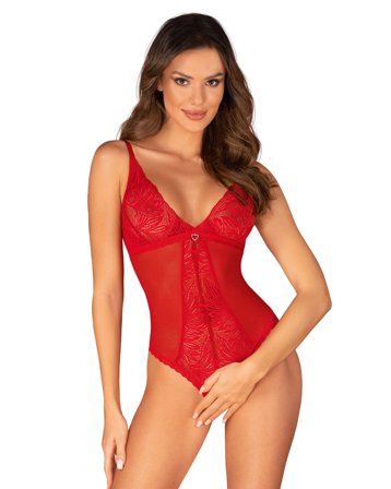 CHILISA CROTCHLESS TEDDY RED - Vuxen.se - Sexiga röda underkläder