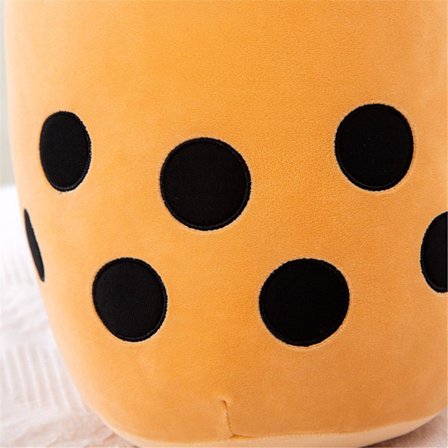 Boba-pehmolelut, viistot silmät, kupla-maito-tee-nukke, maskotti-lelut lapsille, 14 tuumaa tummanruskea Boba