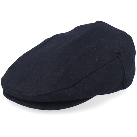 Brixton - Schwarz flatcap Cap - Hooligan Flannel Black Snap Cap @ Hatstore
